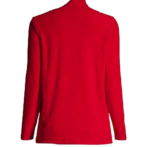 Lands' End Fleece Jacket Full Zip Red Woman's Medium NWT JJ1805 - Picture 5 of 5